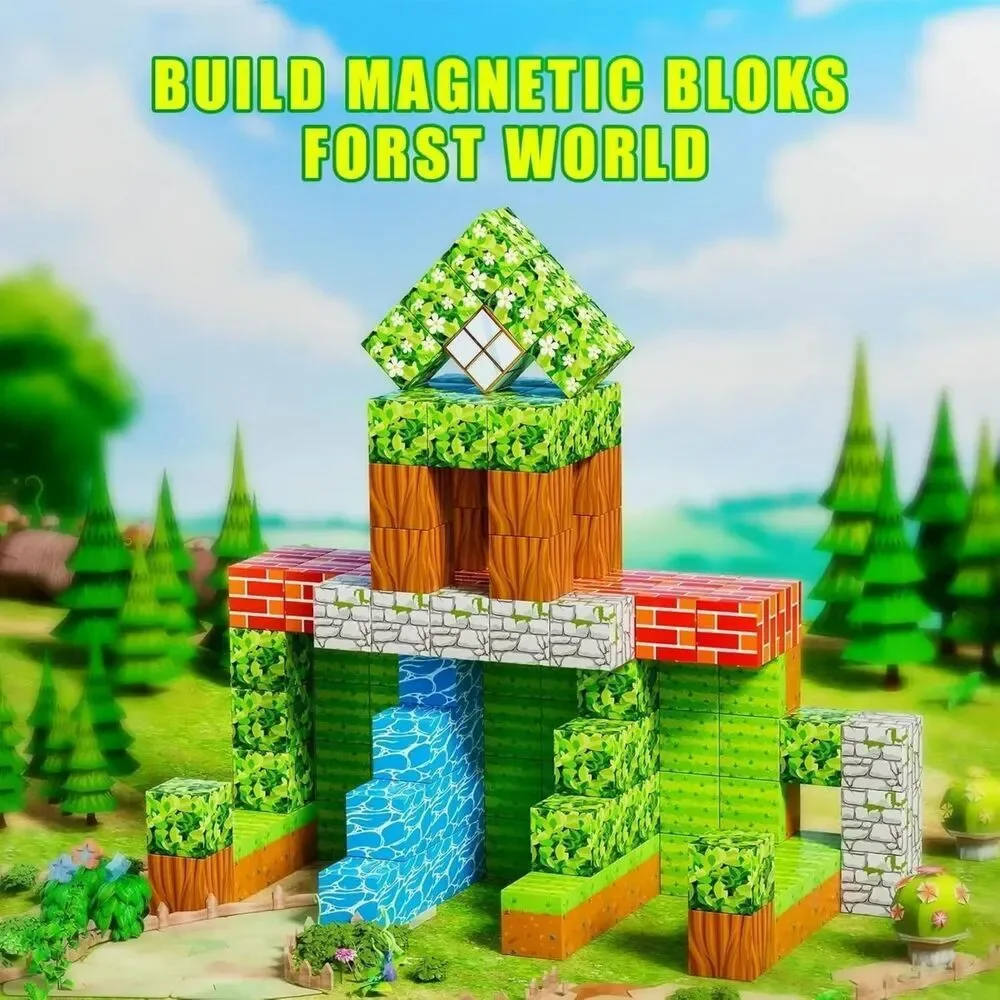 Magnetic Blocks 100pcs Building Cubes 2cm Construction Toys Boys Girls Ages 3 10